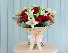 Букет цветов из:  Лилии и Розы #REPLACE_PRED# Кулешовке