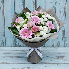 Букет цветов из:  Герберы, Альстромерии и Хризантемы #REPLACE_PRED# Кулешовке