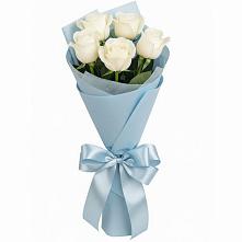 Букет 5 Белых роз Проуд в Кулешовке