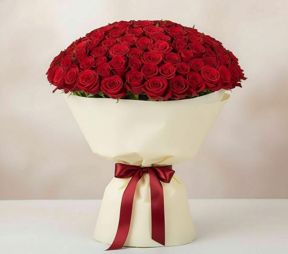 Букет 101 Красная роза Милано в Кулешовке