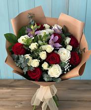 Букет цветов из:  Розы и Альстромерии в Кулешовке