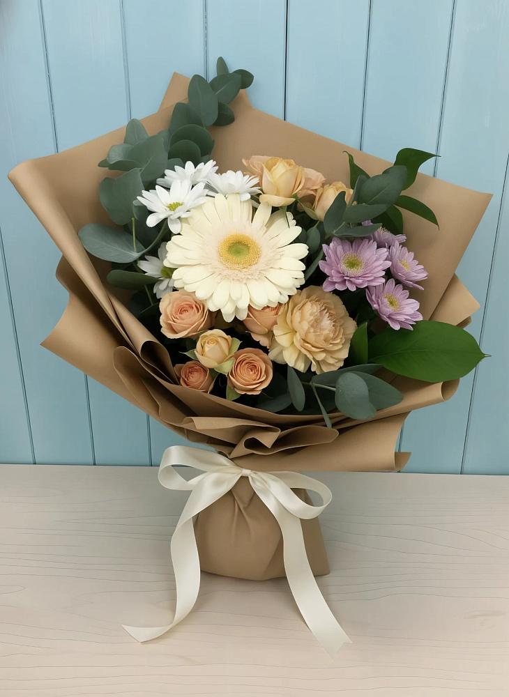 Букет цветов из: Герберы и Хризантемы в Кулешовке