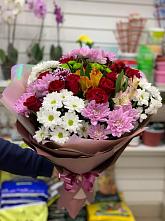 Букет цветов из:  Розы, Хризантемы и Альстромерии #REPLACE_PRED# Кулешовке