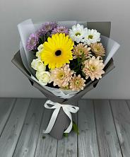 Букет цветов из:  Розы, Герберы и Хризантемы в Кулешовке