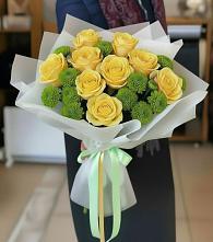 Букет цветов из:  Хризантемы и Розы в Кулешовке