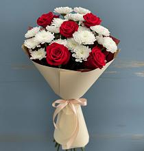 Букет цветов из:  Розы и Хризантемы в Кулешовке