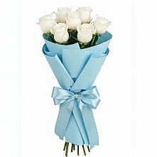 Букет 7 белых роз Проуд в Кулешовке