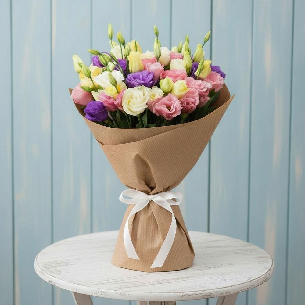 Букет цветов из: Лизиантусы в Кулешовке