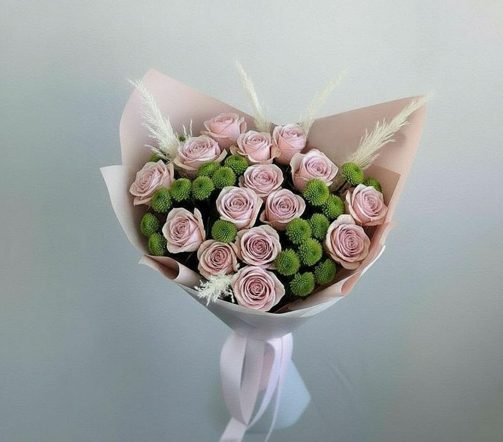 Букет цветов из: Розы и Хризантемы в Кулешовке