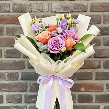 Букет цветов из:  Лизиантусы и Розы #REPLACE_PRED# Кулешовке