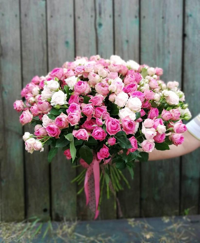 Букет Розовые кустовые розы Натали и Лав Лидия в Кулешовке
