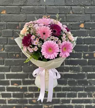 Букет цветов из:  Герберы и Хризантемы в Кулешовке
