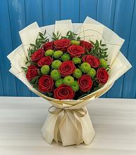 Букет цветов из:  Розы и Хризантемы в Кулешовке