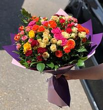 Букет Микс из разноцветных кустовых роз #REPLACE_PRED# Кулешовке