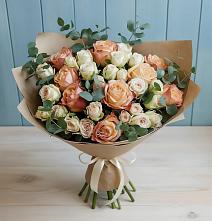 Букет цветов из:  Альстромерии и Розы #REPLACE_PRED# Кулешовке