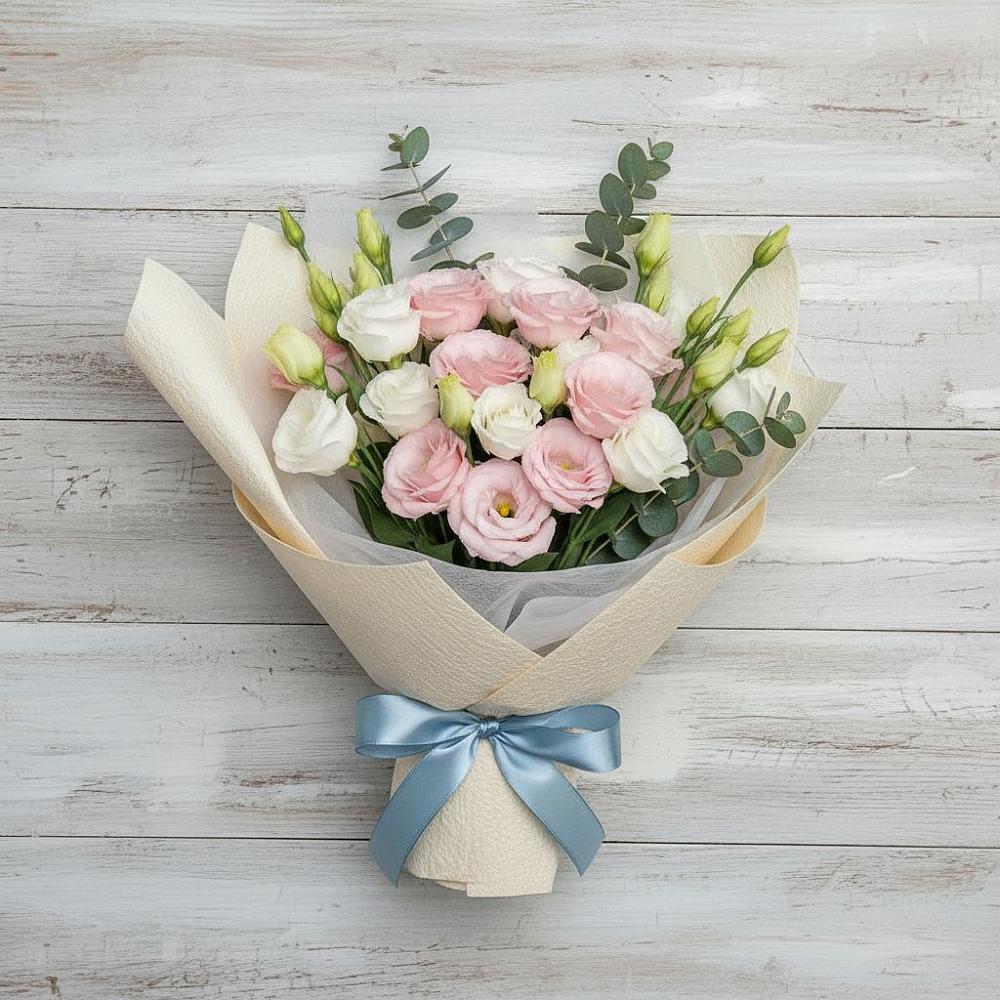 Букет цветов из: Лизиантусы в Кулешовке